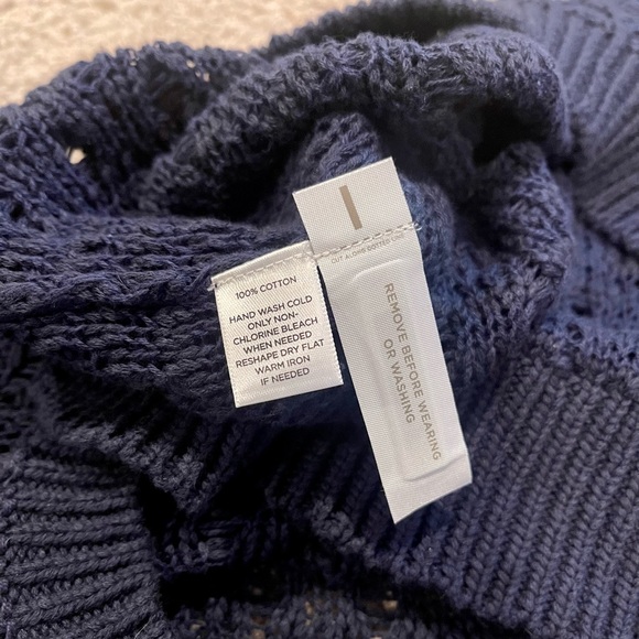 NWOT. LOFT Pullover Sweater. Navy Blue. Size Small. - Picture 8 of 9